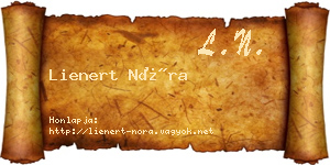Lienert Nóra névjegykártya